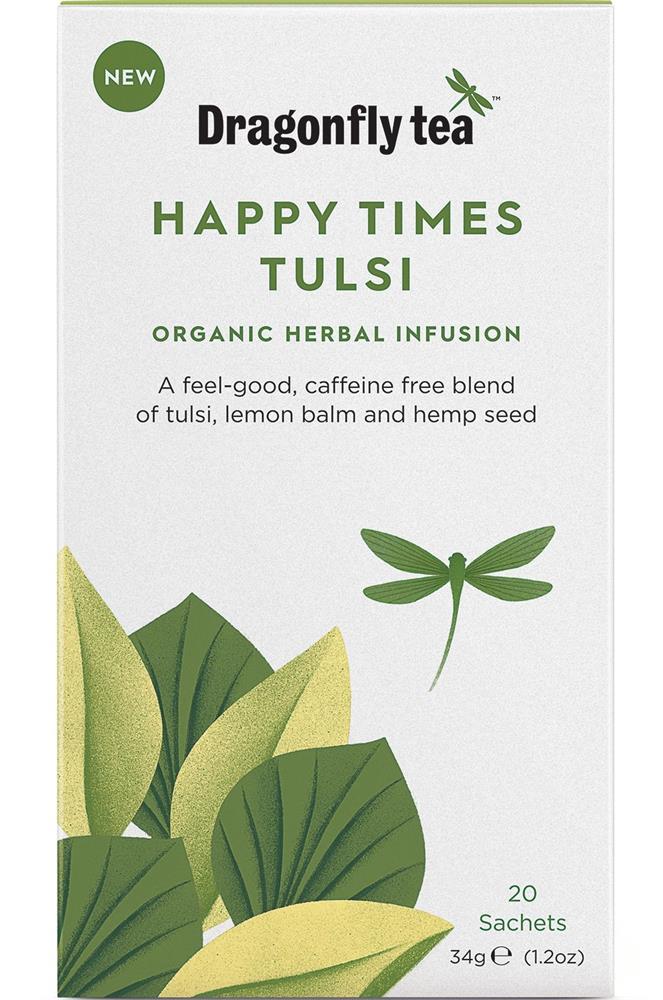 Dragonfly Tea_Dragonfly Organic Happy Times Tulsi Herbal Tea-pack of 2
