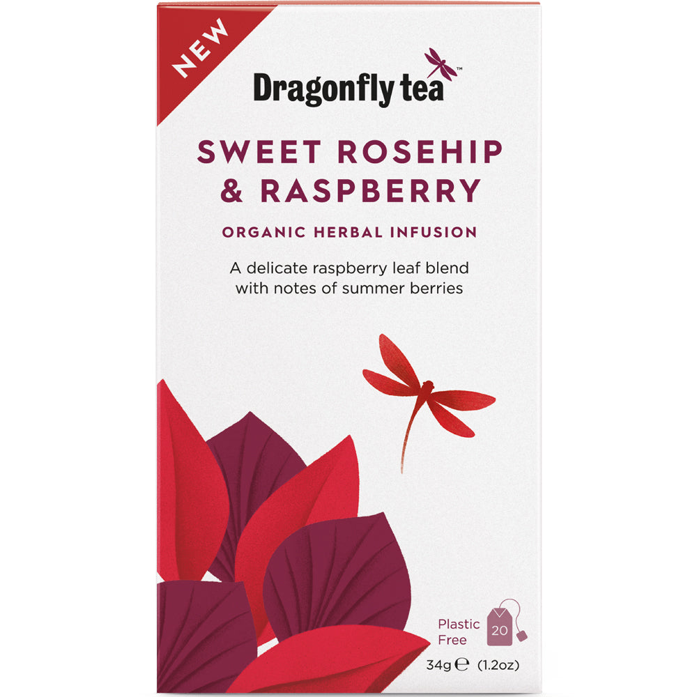 Dragonfly Tea_Dragonfly Sweet Rosehip & Raspberry Organic Herbal Tea 20 bag