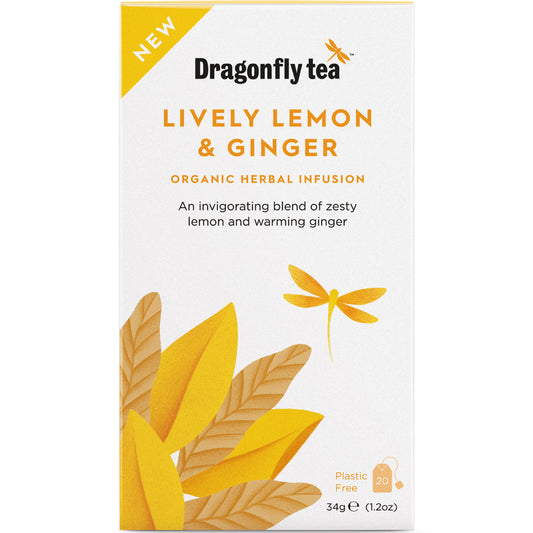 Dragonfly Tea_Dragonfly Lively Lemon & Ginger Organic Herbal Tea 20 Bag