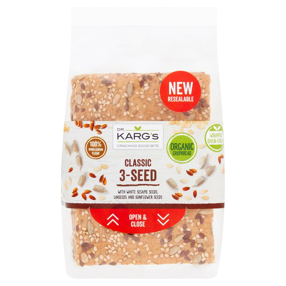 Dr Karg_Organic Classic 3-Seed Crispbread 200g-pack of 8
