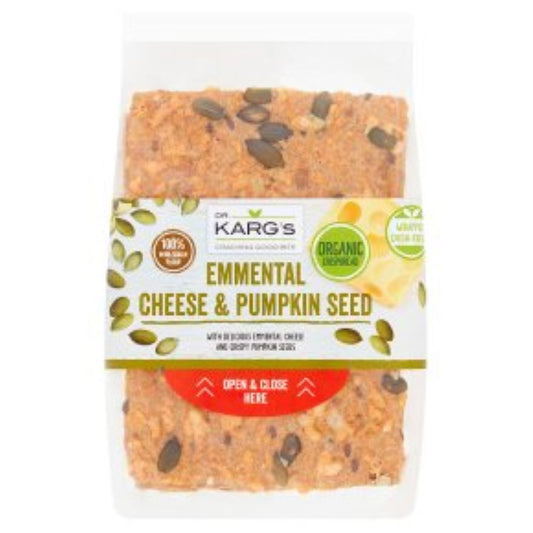 Dr Karg_Organic Emmental Cheese & Pumpkin Seed Crispbread 200g-pack of 8