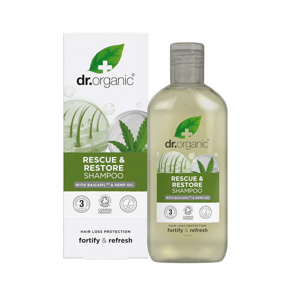 Dr Organic_Hemp Rescue and Restore Shampoo 265ml
