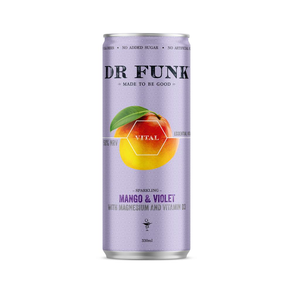 Dr Funk_Sparkling Mango & Violet Drink 330ml-pack of 4