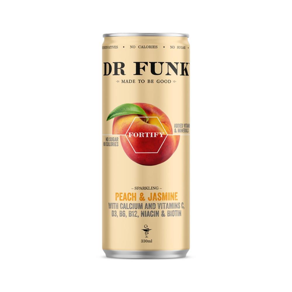 Dr Funk_Sparkling Peach & Jasmine Drink 330ml-pack of 4