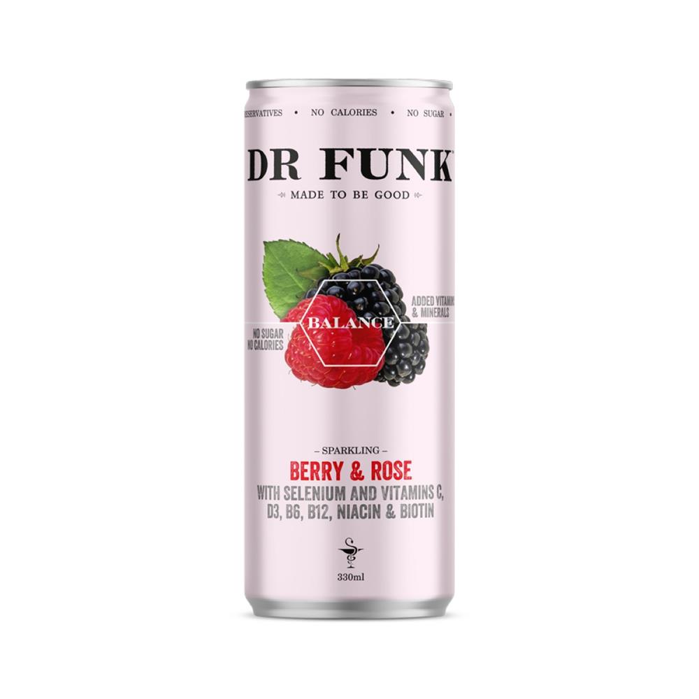 Dr Funk_Sparkling Berry & Rose Drink 330ml-pack of 4