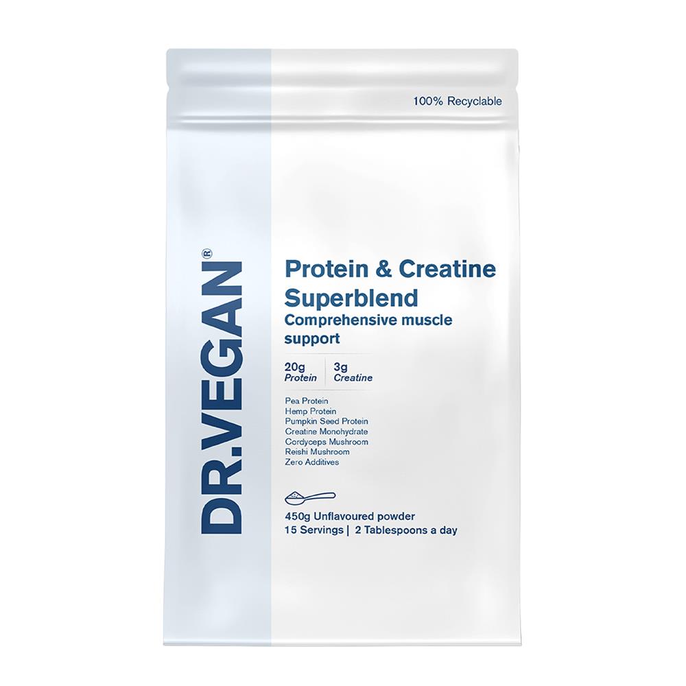 Dr Vegan_Protein & Creatine Superblend. Unflavoured. 450g.
