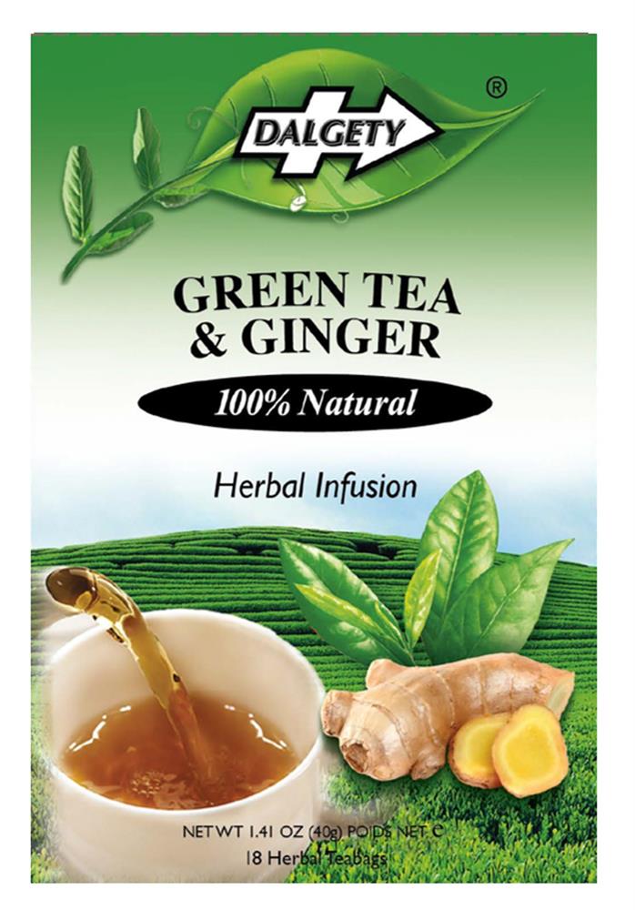 Dalgety Green Tea & Ginger 18 Teabags-pack of 2