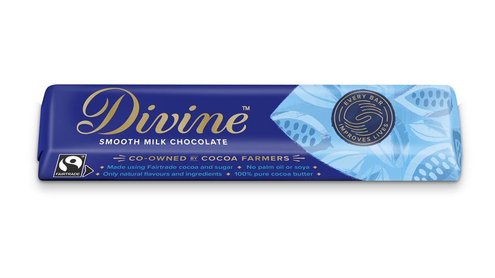 Divine Chocolate_Fairtrade Milk Chocolate Bar 35g-pack of 10