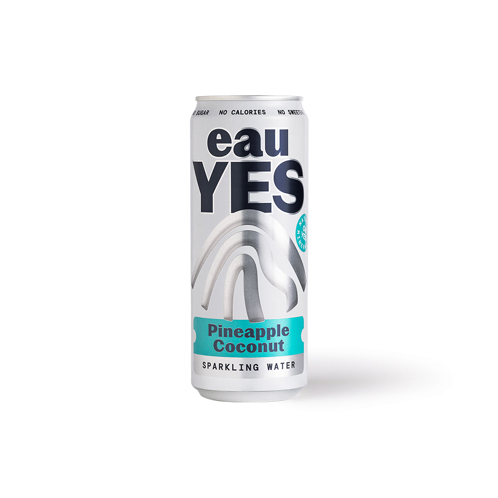 eauYES Sparkling Mineral Water_eauYES Pineapple Coconut Sparkling Mineral Water 330ml-pack of 6