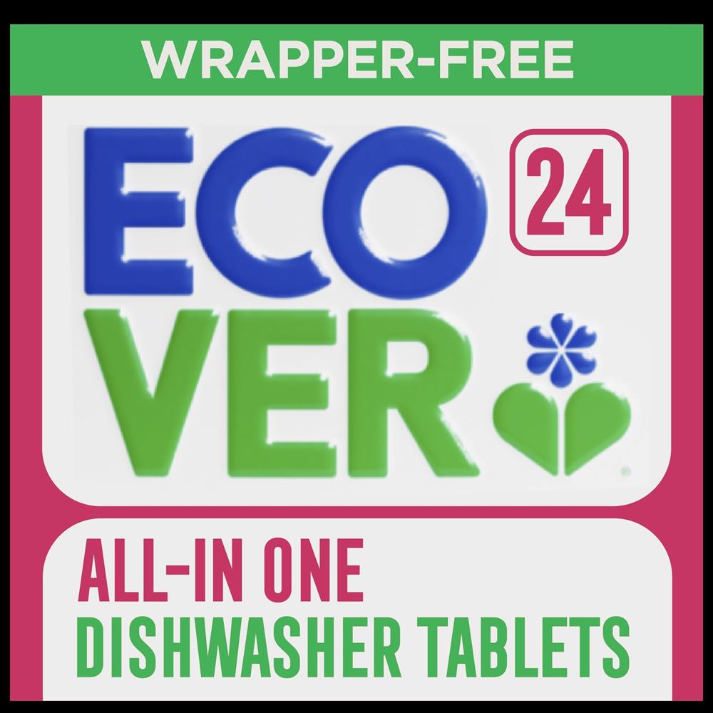 Ecover_Dishwasher tablets 24s NEW plastic free All in One