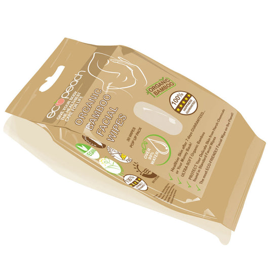 Ecopeach_Organic Bamboo Facial Cleansing Wipes (30 wipes)-Pack of 2