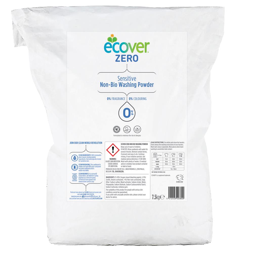 Ecover Zero_ZERO (Non Bio) Washing Powder 7500g