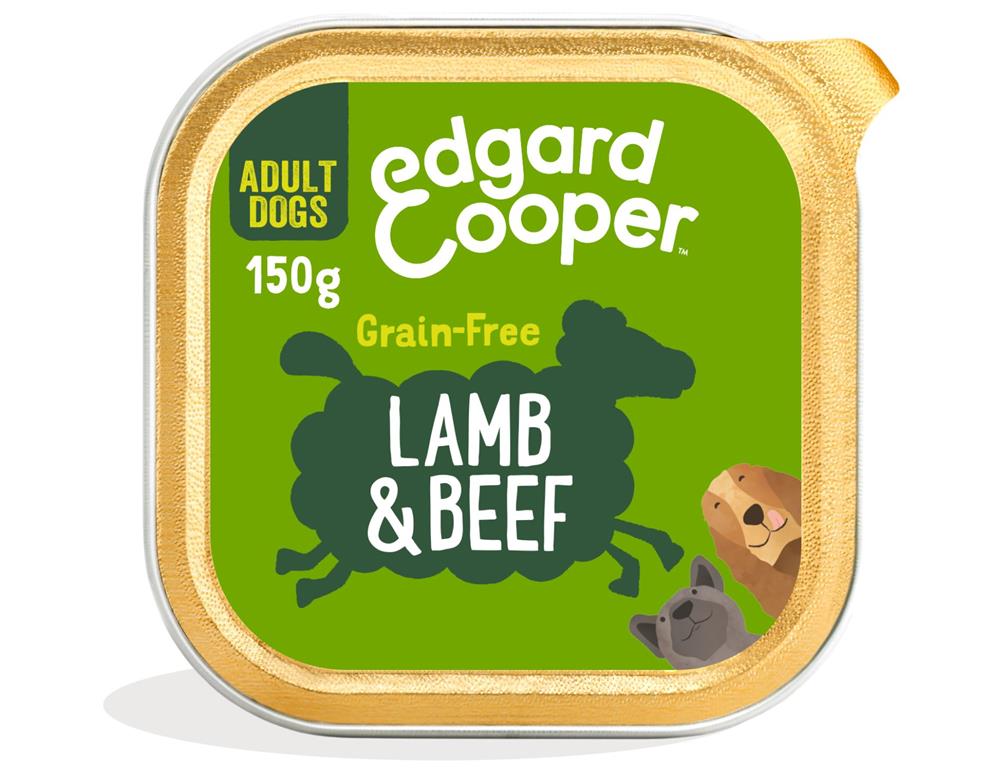 Edgard and Cooper_Lamb & Beef Carrot Beetroot & Apple Tray for Dogs 150g-pack of 11