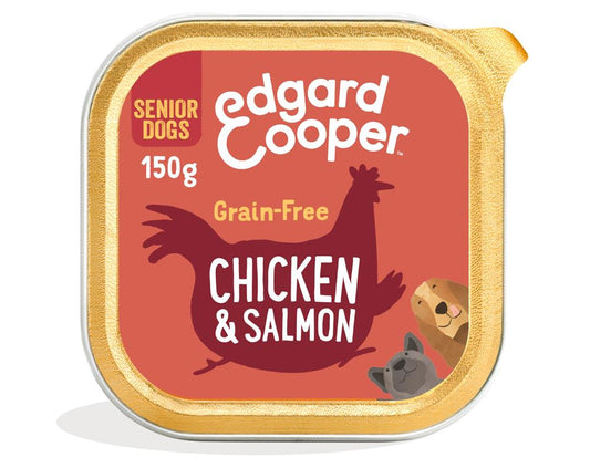 Edgard and Cooper_Chicken & Salmon Broccoli Cranberry & Pea Tray for Dogs 150g-pack of 11