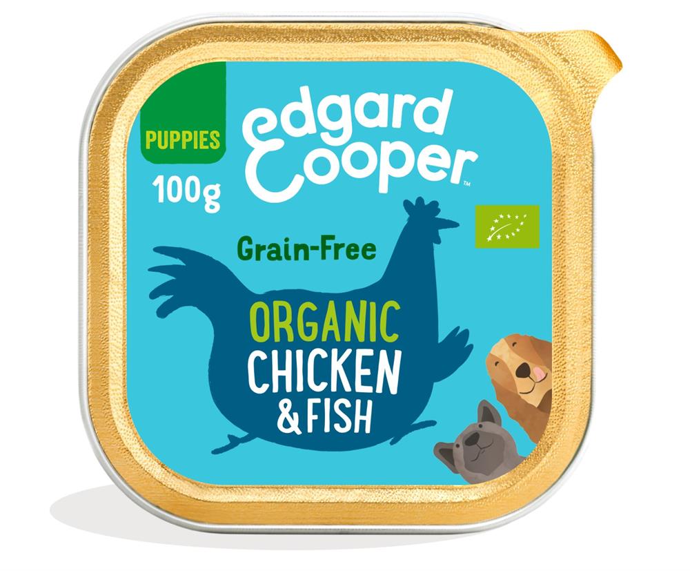 Edgard and Cooper_Organic Chicken & Fish Carrot & Pea Tray for Puppies 100g-pack of 17