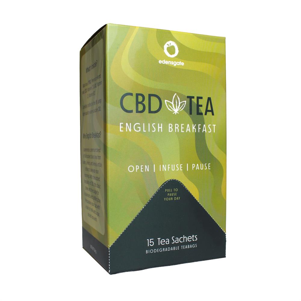 Edens Gate_CBD Tea With Adaptogens - English Breakfast - 15 Tea Bags