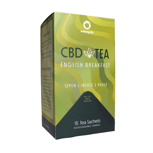 Edens Gate_CBD Tea With Adaptogens - English Breakfast - 15 Tea Bags