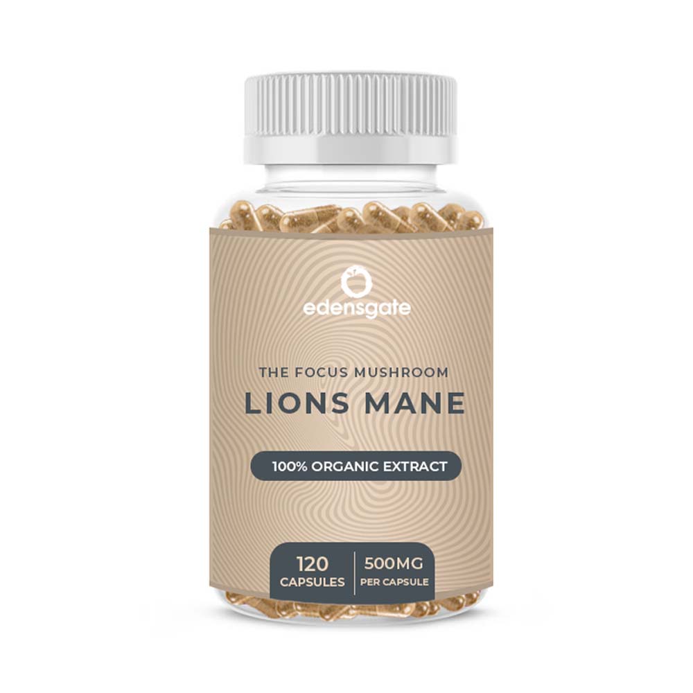 Edens Gate_Lions Mane Mushroom Capsules - Premium Extract - 120 Capsules