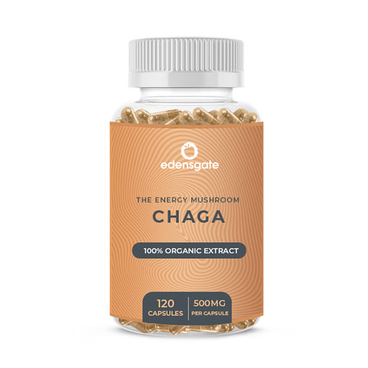 Edens Gate_Chaga Mushroom Extract Capsules - Premium Quality - 120 Capsules