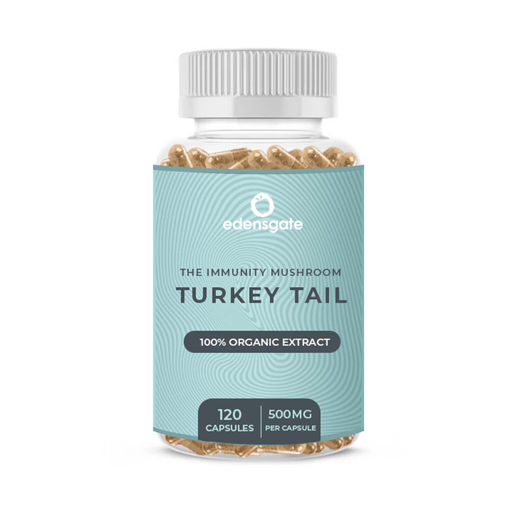 Edens Gate_Turkey Tail Mushroom Capsules - Premium Extract - 120 Capsules