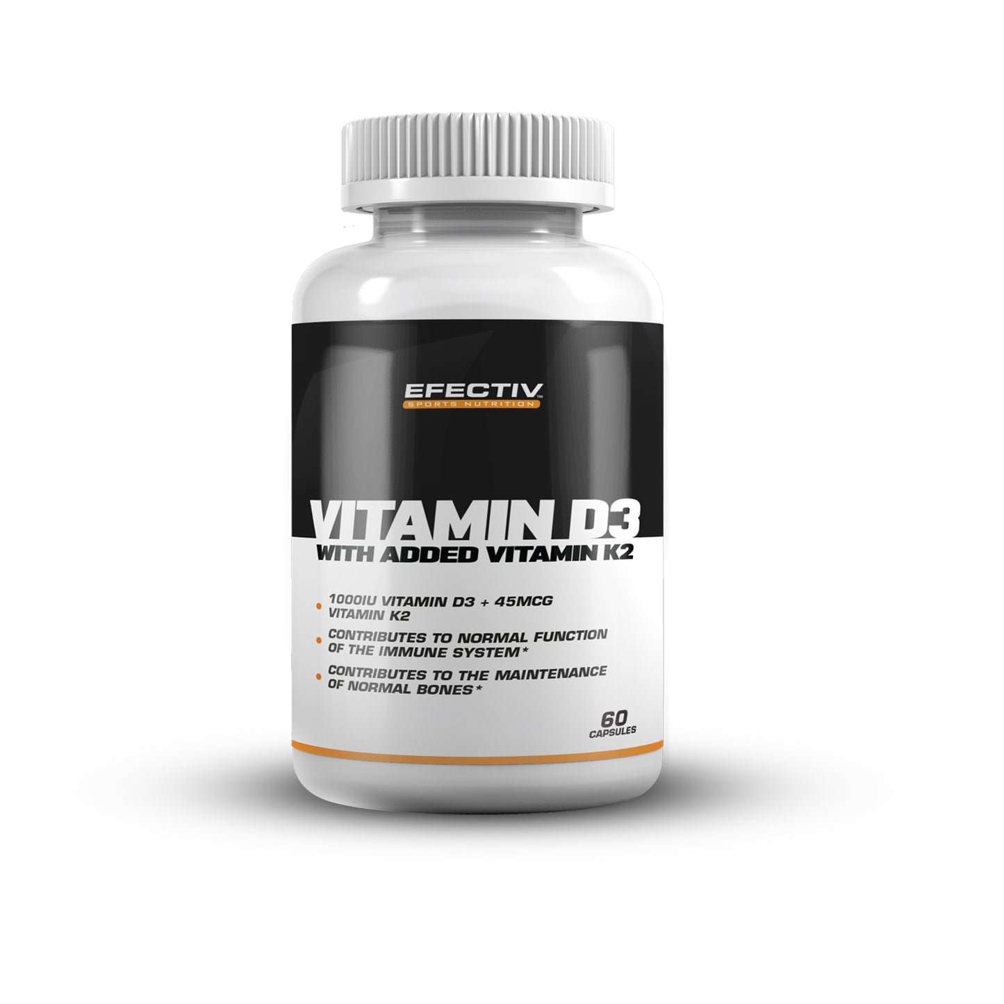 Efectiv Nutrition Vitamin D3 with K2 60 Caps