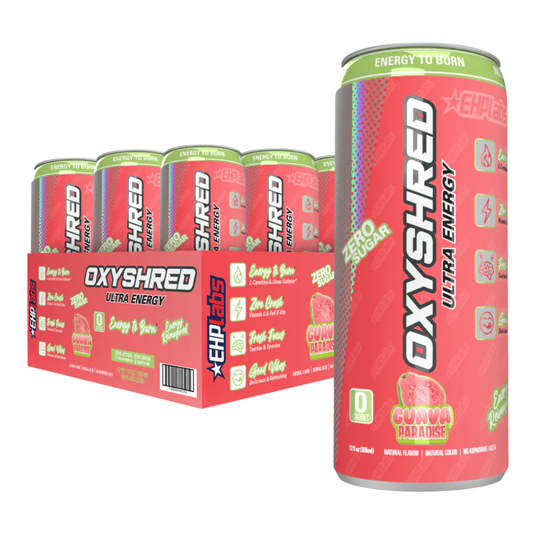 EHP Labs OxyShred Ultra Energy Drink RTD 12x355ml Guava Paradise