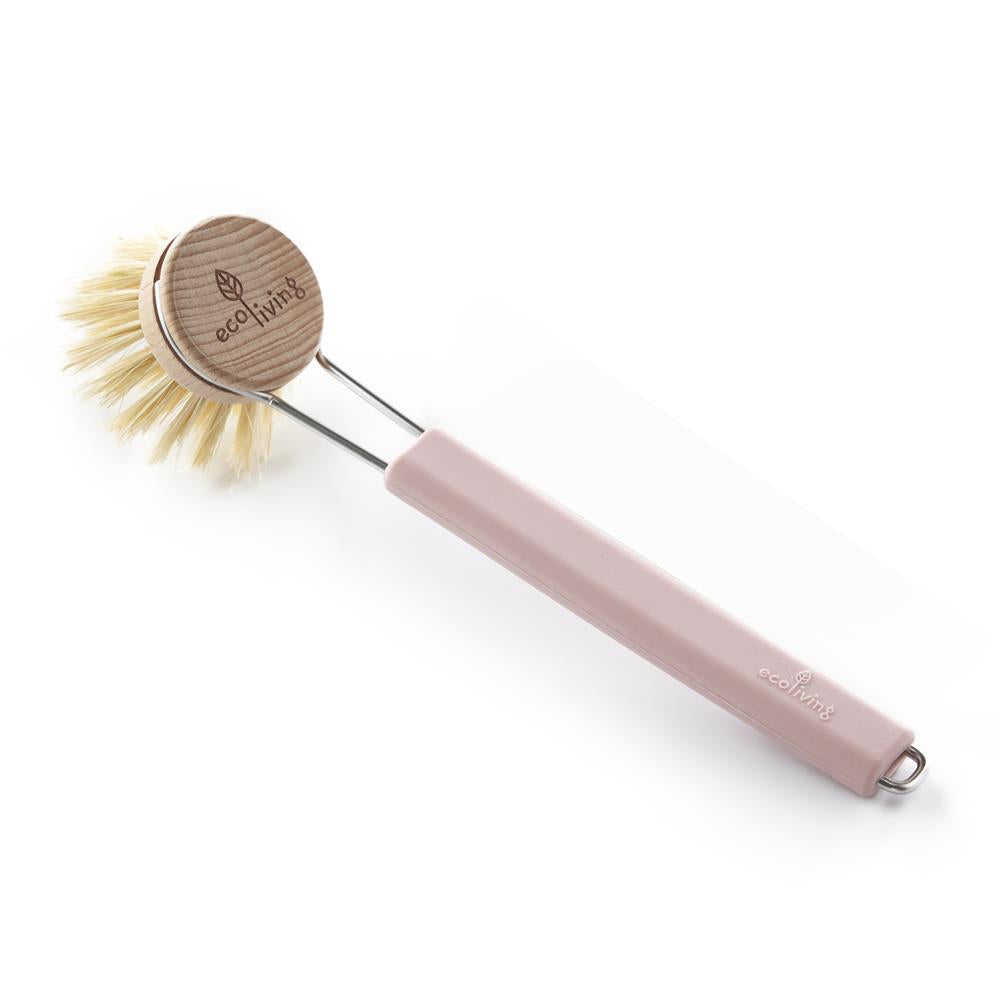 Ecoliving_Dish Brush Pink With Replaceable Head - 1 Unit-pack of 2