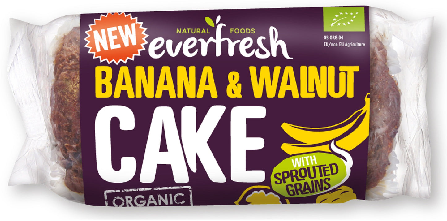Everfresh Natural Foods_Organic Sprouted Banana & Walnut Cake 350g