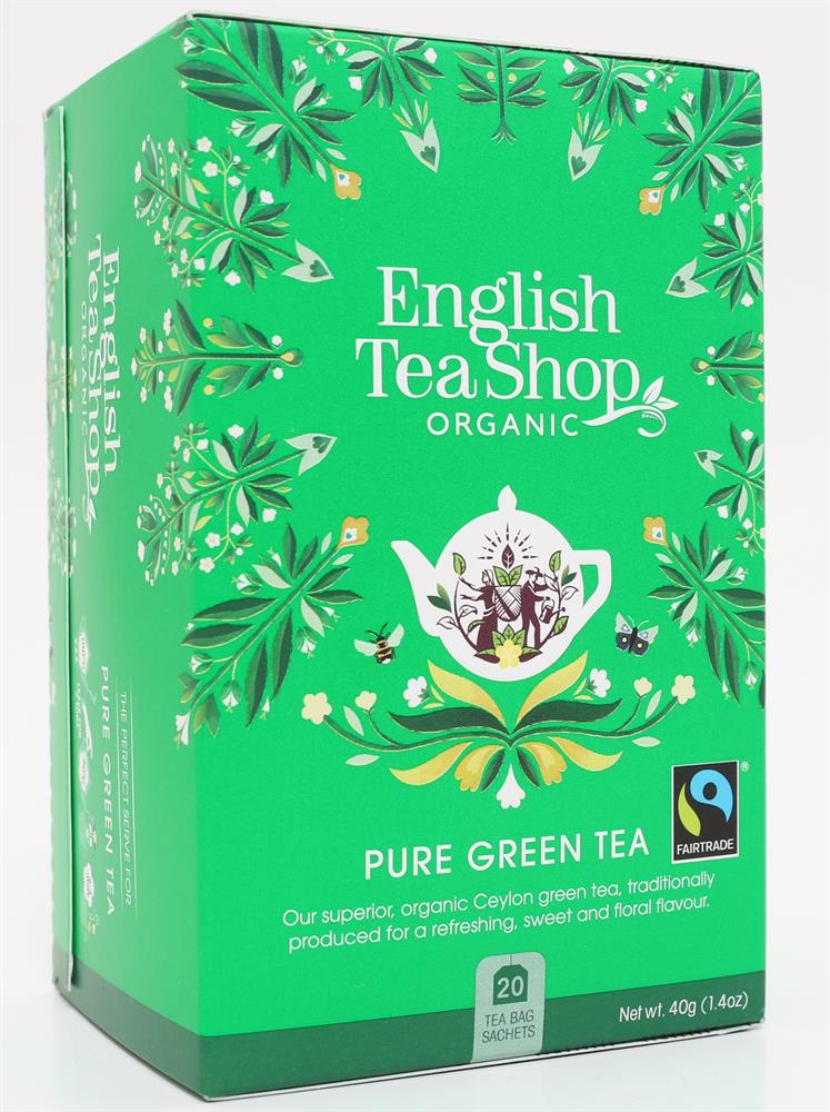 English Tea Shop_Pure Green Tea - 20 Tea Bag Sachets-pack of 2