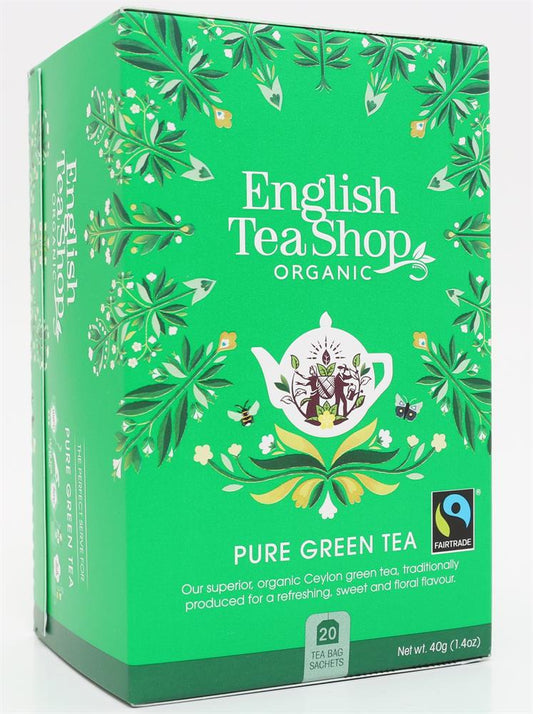 English Tea Shop_Pure Green Tea - 20 Tea Bag Sachets-pack of 2
