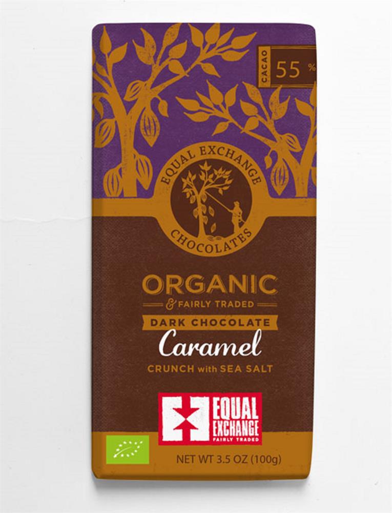 Equal Exchange_Organic Caramel Crunch & Sea Salt Choc 55%-pack of 12