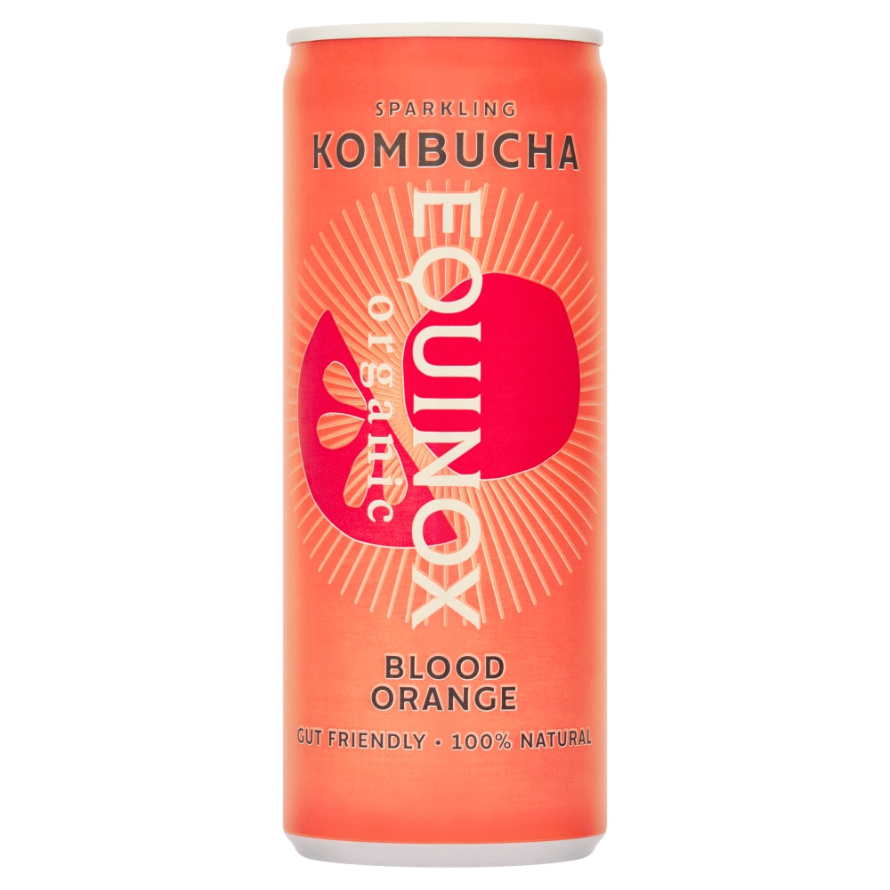 Equinox Kombucha_Organic Kombucha Soft Drink with Blood Orange 250ml can-pack of 12