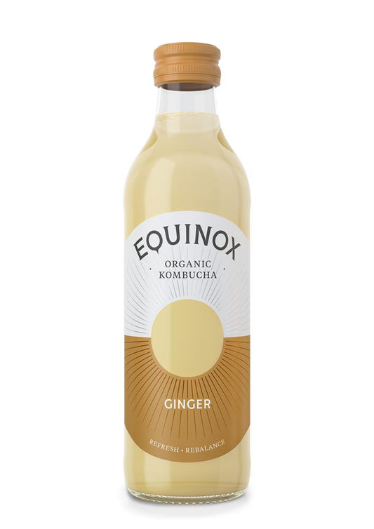 Equinox Kombucha_Organic Kombucha Soft Drink with Ginger 275ml-pack of 6