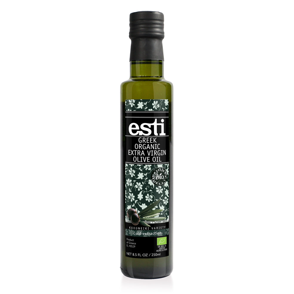 Esti_Greek Organic Extra Virgin Olive Oil 250ml Glass Bottle