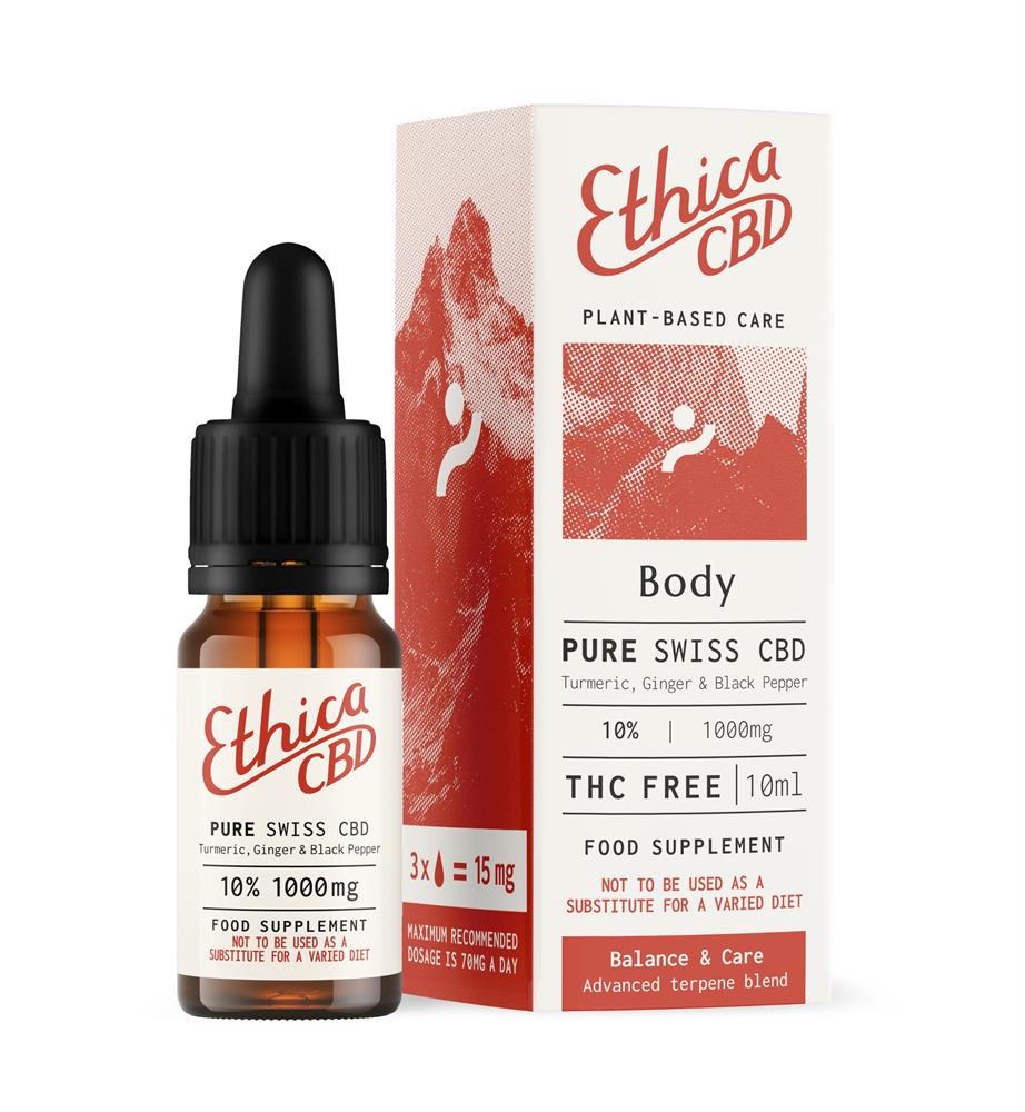 EthicaCBD_Body CBD Oil 1000mg/10ml (Turmeric Ginger & Black Pepper)