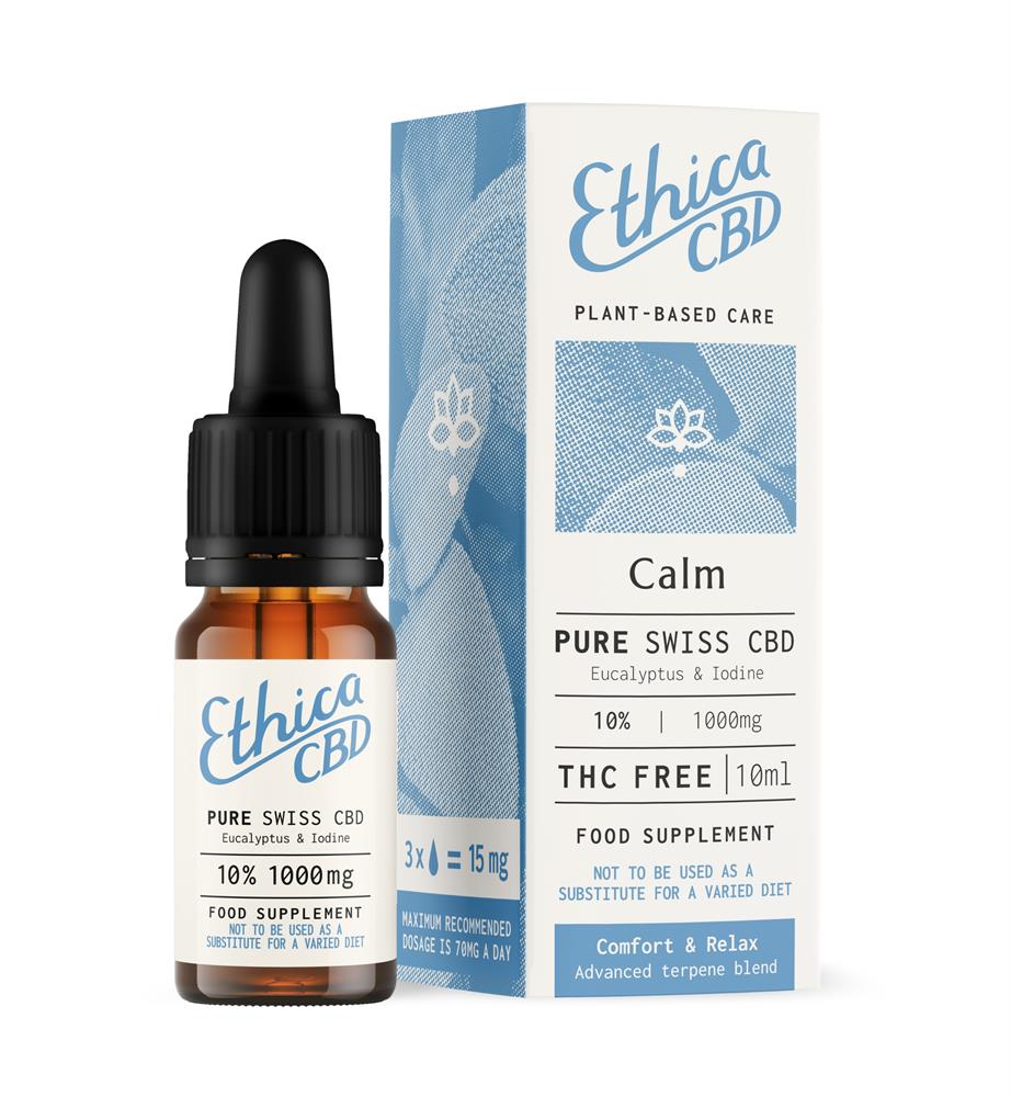 EthicaCBD_Calm CBD Oil 1000mg/10ml (with Eucalyptus & Iodine)