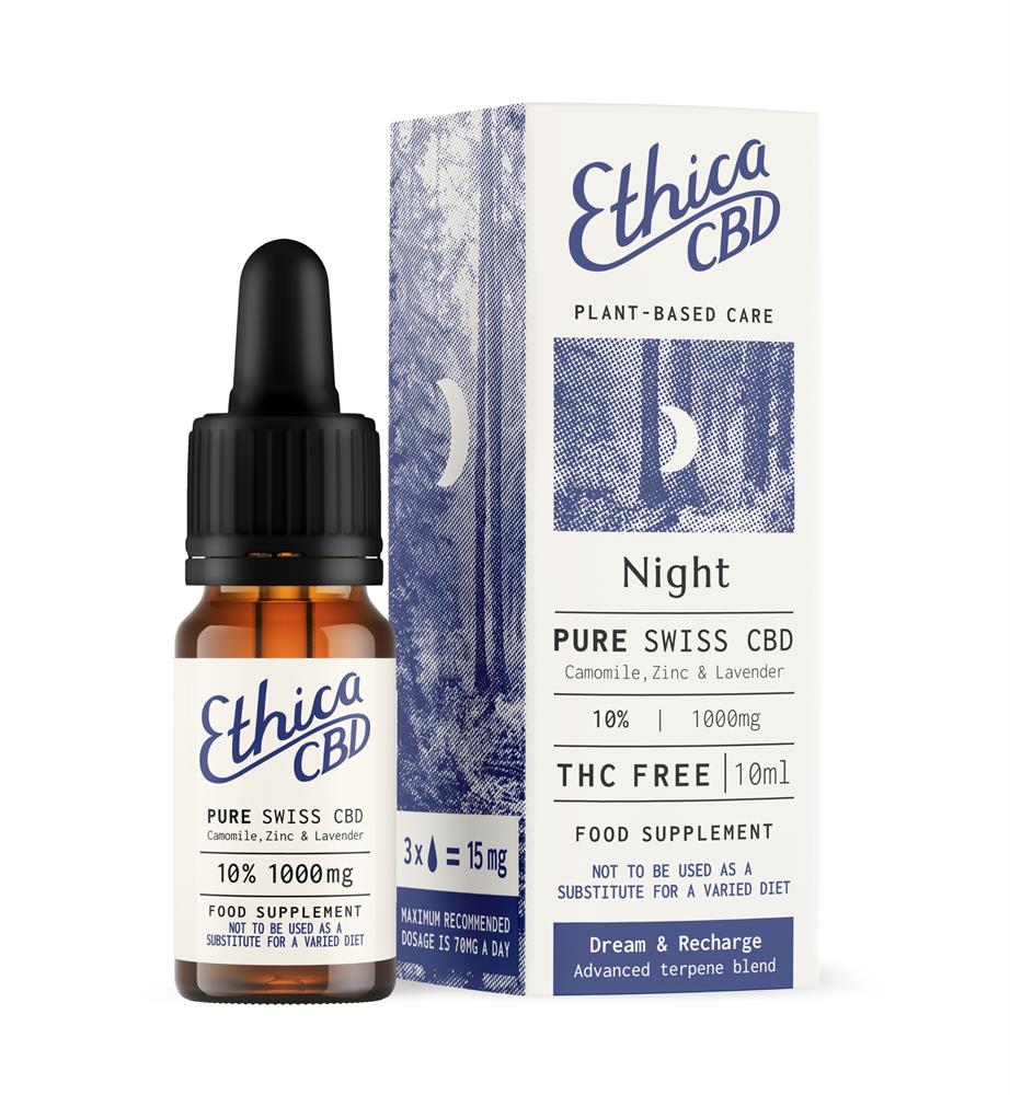 EthicaCBD_Night CBD Oil 1000mg/10ml (Chamomile Zinc & Lavender)