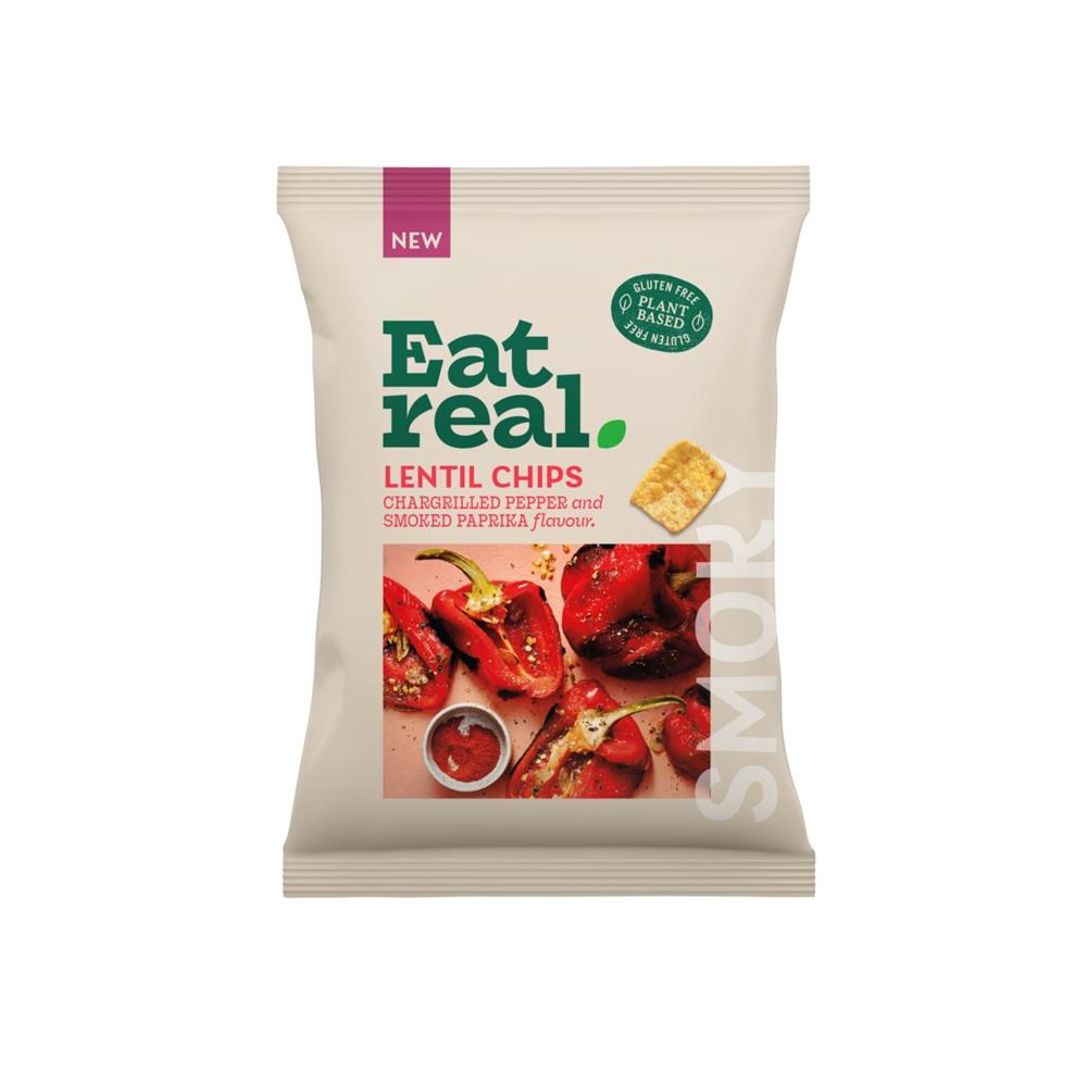 Eat Real_Lentil Chips Chargrilled Red Pepper 95g-pack of 10