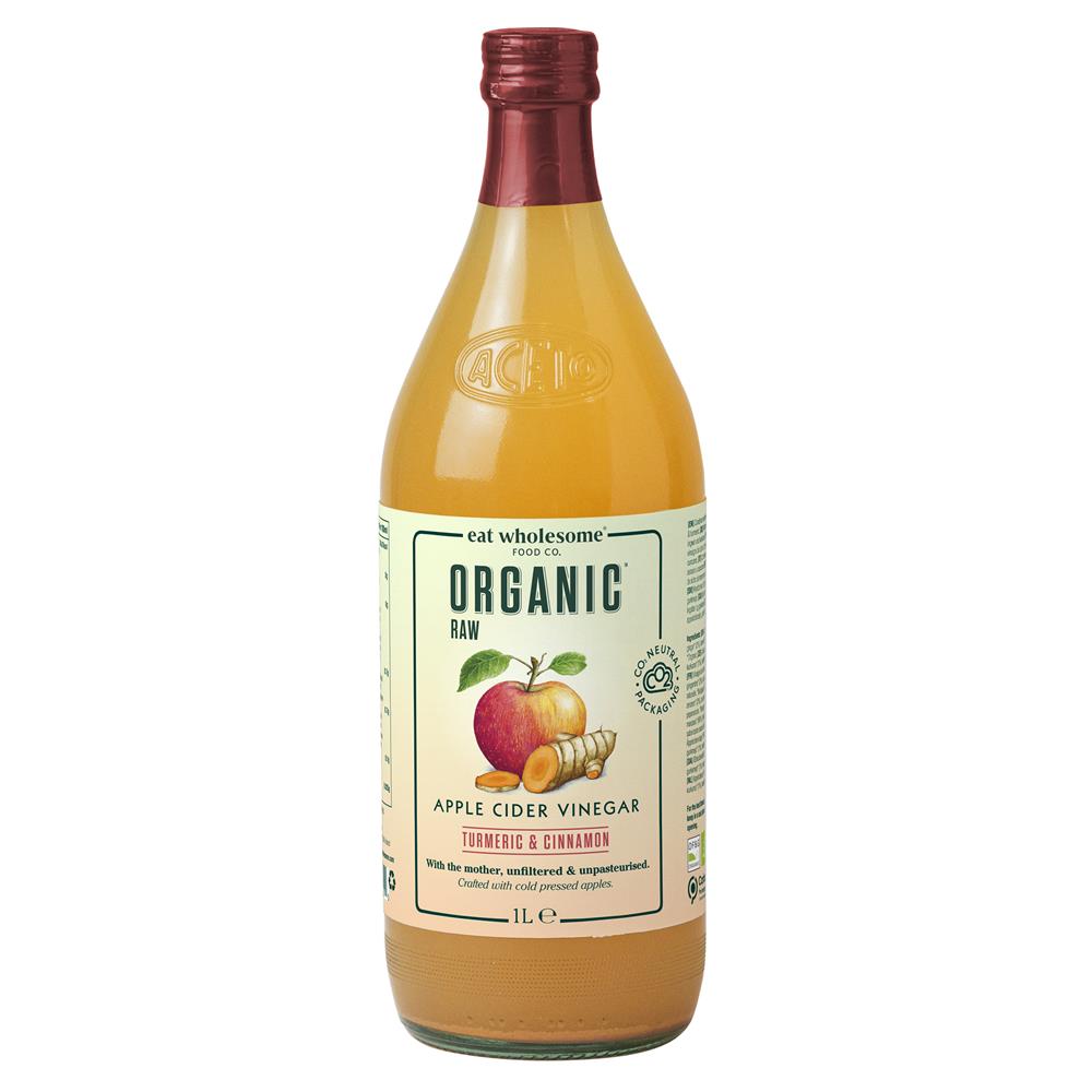 Eat Wholesome_Organic Apple Cider Vinegar w/ Turmeric & Cinnamon 1 Litre
