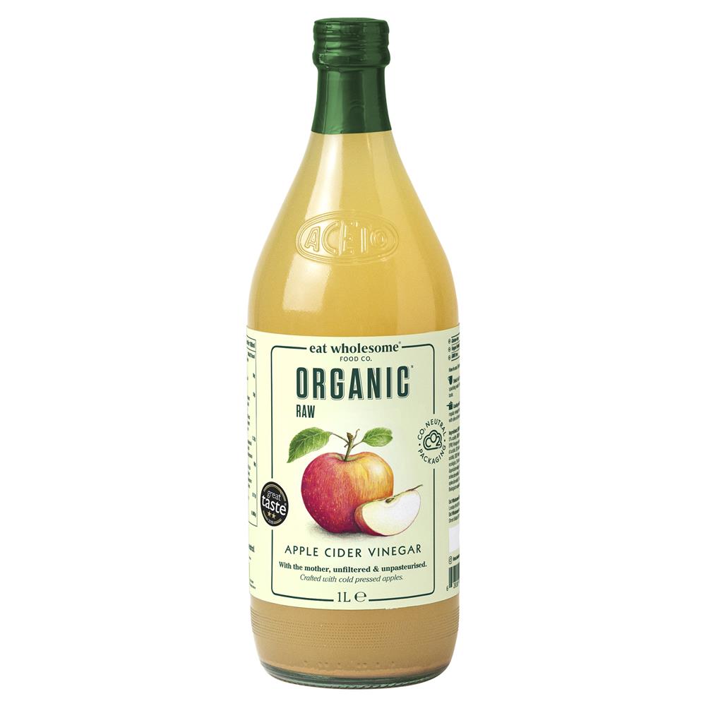 Eat Wholesome_Organic Raw Apple Cider Vinegar with The Mother 1 Litre-pack of 2