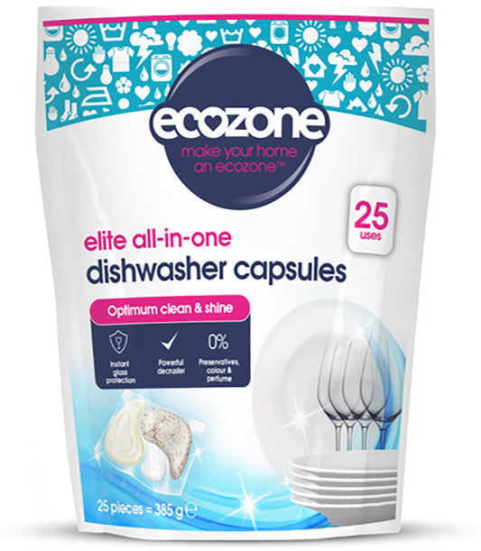 Ecozone_Elite All-in-one Dishwasher Capsules - 25 Capsules