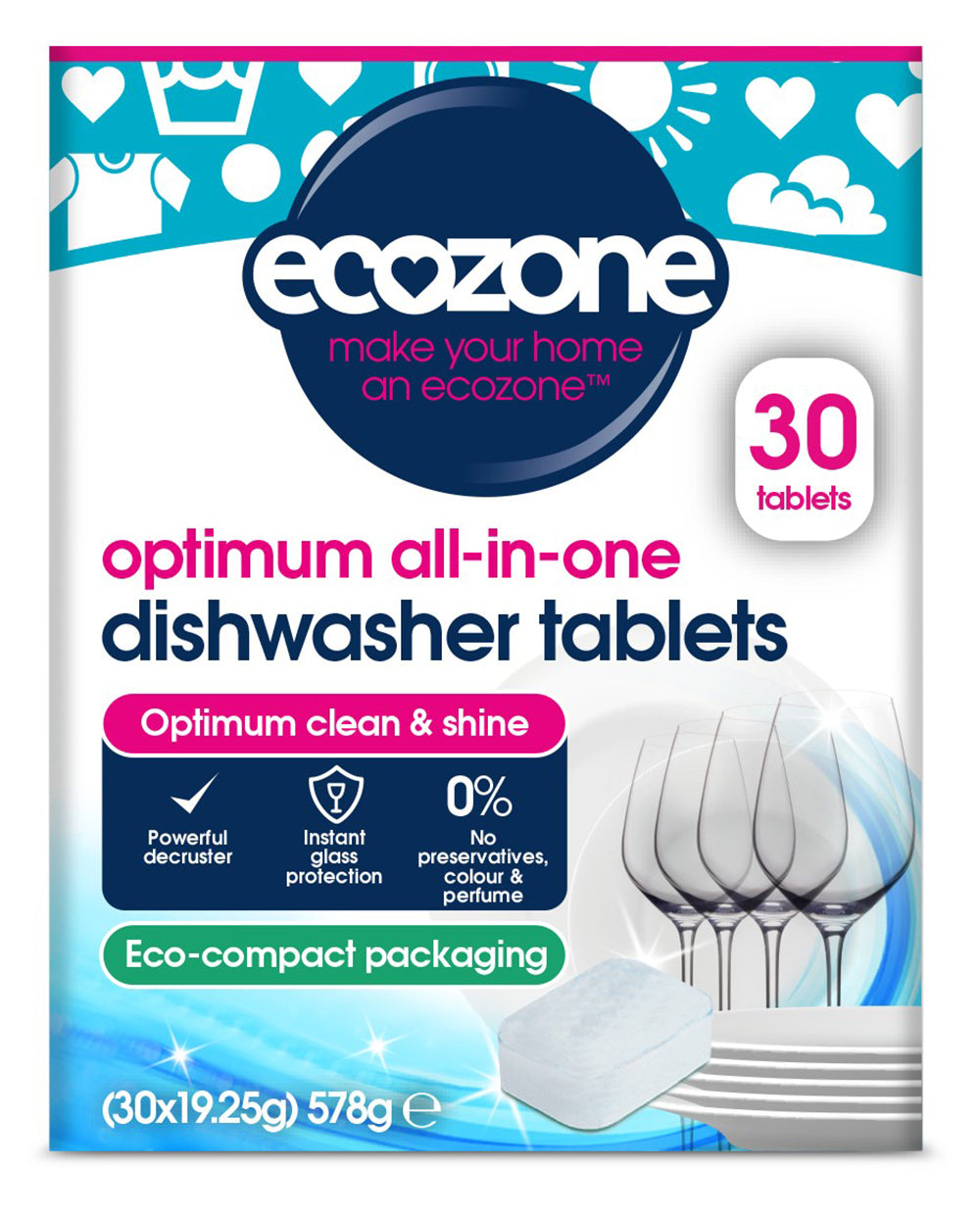 Ecozone_Optimum All-in-one Dishwasher Tablets - 30 Tablets