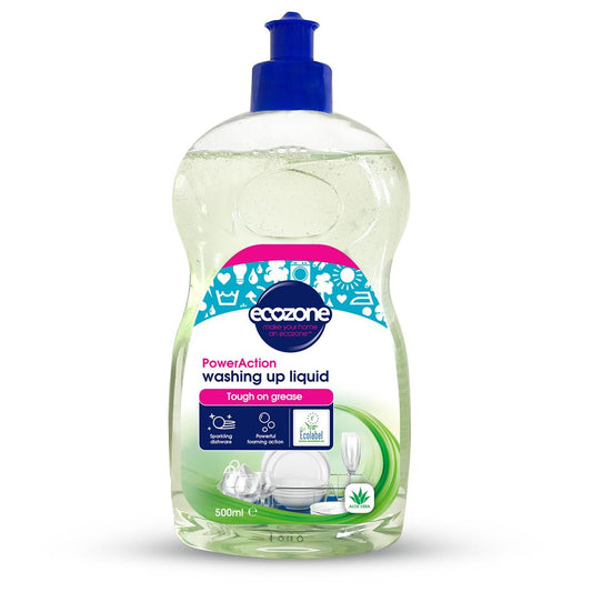 Ecozone_PowerAction washing up liquid 500ML-Pack of 2