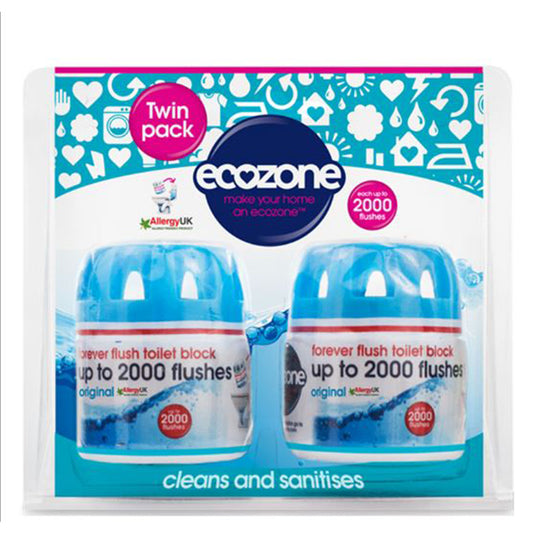 Ecozone_Forever Flush 2000 Flushes - Twin Pack - Blue 180g