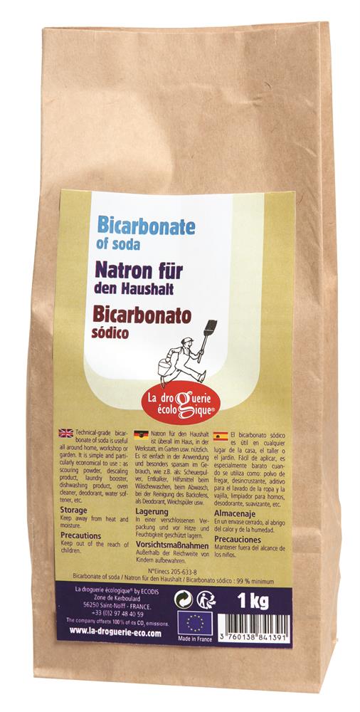 Food Alive_Bicarbonate of soda 1 Kg in a recycled paper bag.