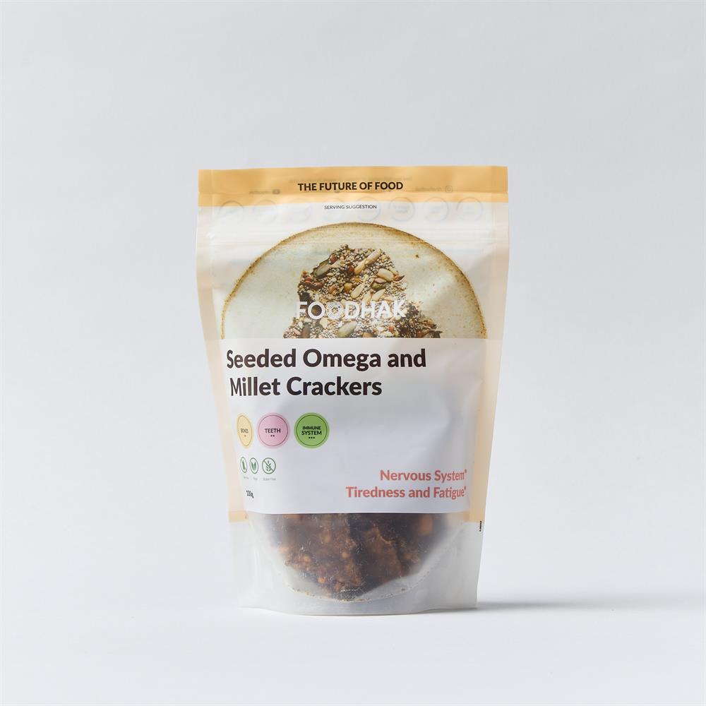 Foodhak_Seeded Omega and Millet Crackers 100g