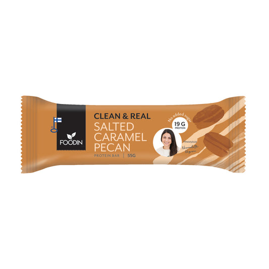 Foodin_Clean & Real Protein Bar Salted Caramel Pecan 55G-Pack of 12