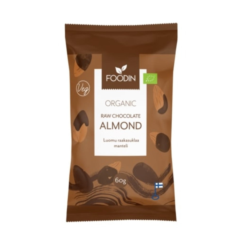 Foodin_Organic Raw Chocolate Coated Almonds-Pack of 8