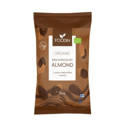 Foodin_Organic Raw Chocolate Coated Almonds-Pack of 8
