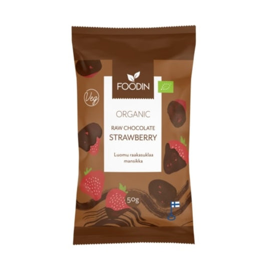 Foodin_Organic Raw Chocolate Coated Strawberry 50g-Pack of 2
